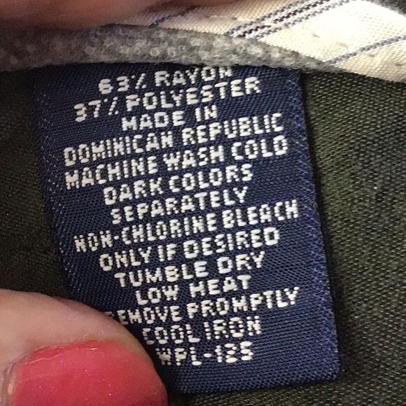 Chaps x Ralph Lauren Olive Green Front Pleated Cuffed Slacks Men’s 40x34 - Picture 6 of 8